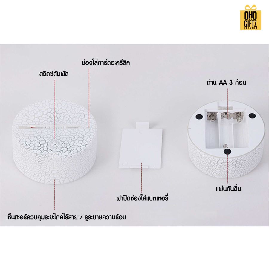 โคมไฟ LED Music Lover สกรีนโลโก้ ทำเป็นของพรีเมี่ยม ของที่ระลึกได้