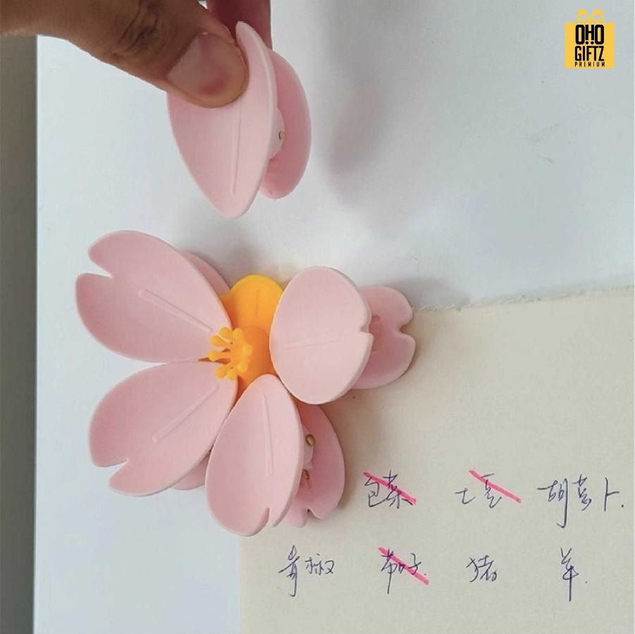 คลิปหนีบถุง แม่เหล็กติดตู้เย็น ดอกซากุระ สกรีนโลโก้ ทำเป็นของพรีเมี่ยมได้