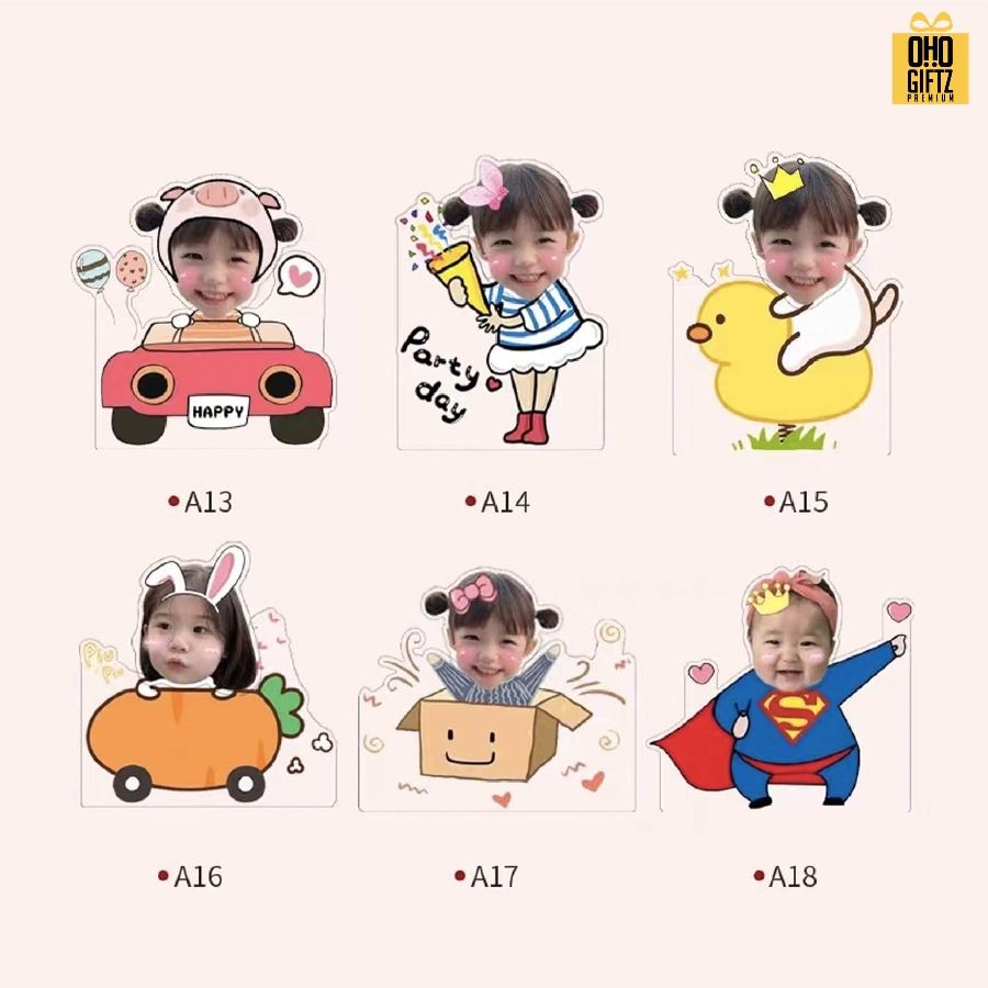 รับผลิต standy อะครีลิคหัวดุ๊กดิ๊ก เปลี่ยนหน้า ท่าทางได้ สกรีนชื่อ สกรีนโลโก้ ทำเป็นของพรีเมี่ยมได้