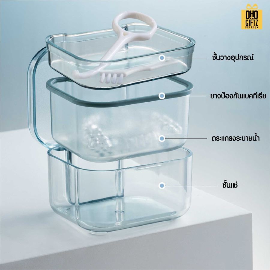 กล่องใส่รีเทนเนอร์ สกรีนโลโก้  ทำเป็นของพรีเมี่ยมได้