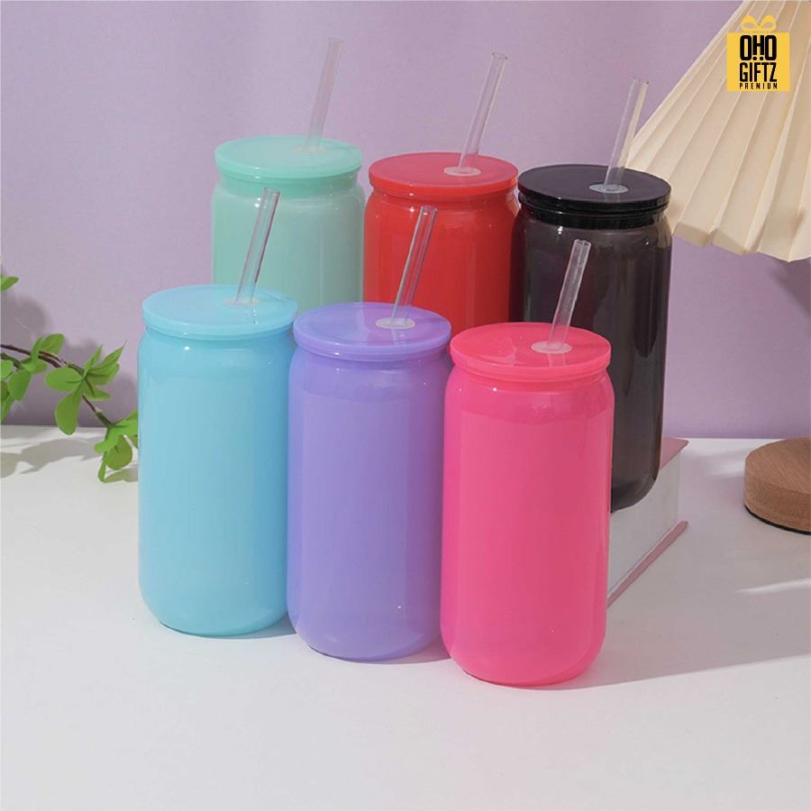 ถ้วยพลาสติกมีฝาพร้อมหลอด สกรีนโลโก้ ทำเป็นของพรีเมี่ยมได้