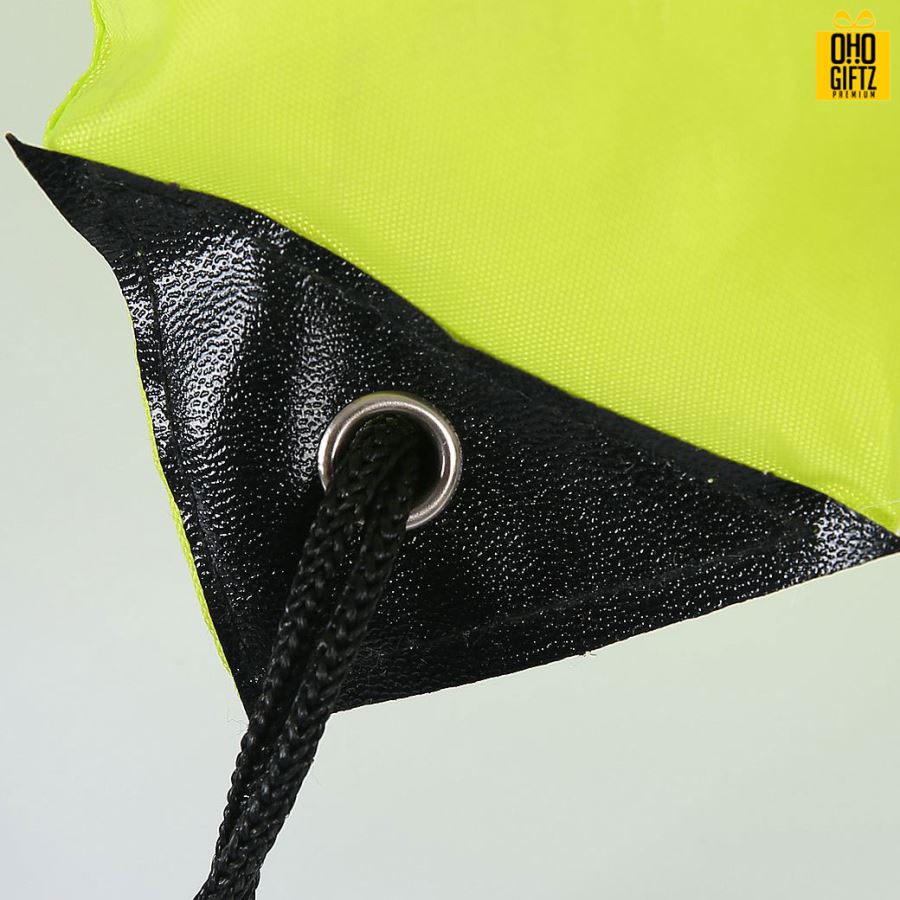 กระเป๋าเป้เชือกรูดมีแถบสะท้อนแสง สกรีนโลโก้ ทำเป็นของพรีเมี่ยม