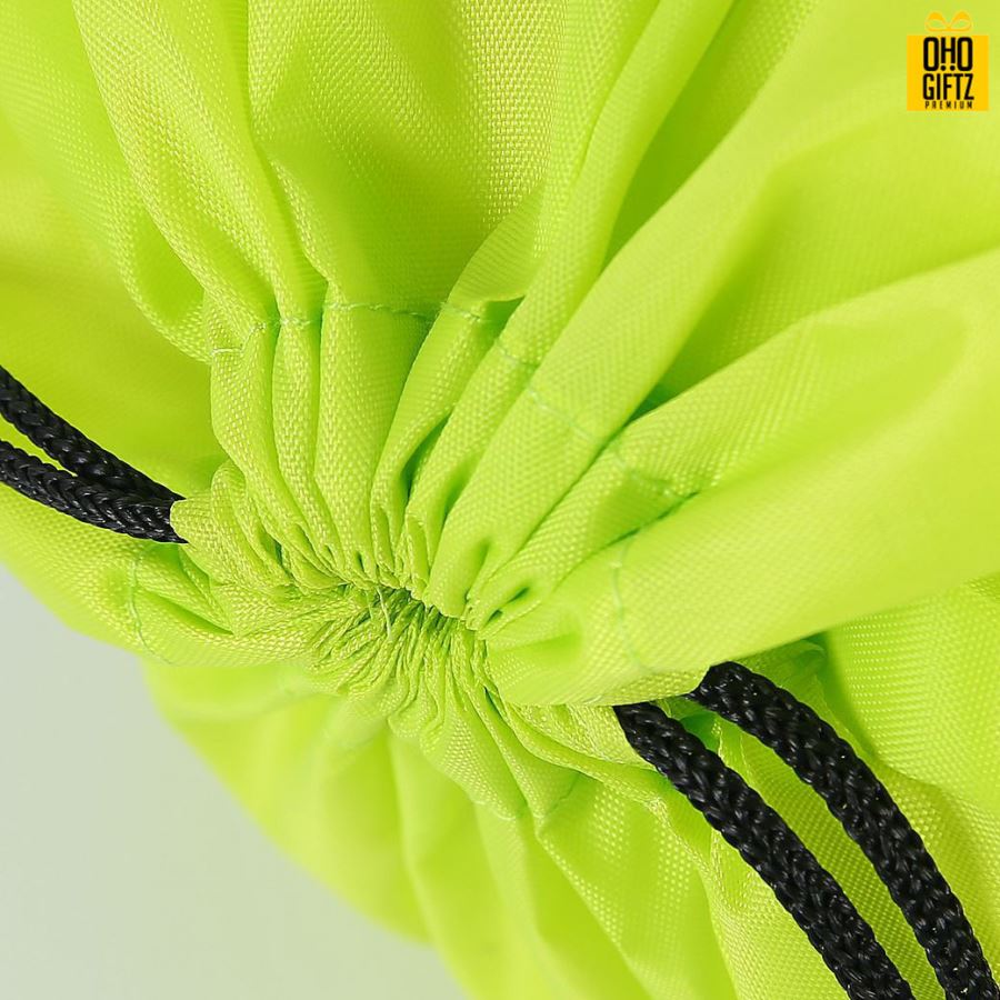 กระเป๋าเป้เชือกรูดมีแถบสะท้อนแสง สกรีนโลโก้ ทำเป็นของพรีเมี่ยม