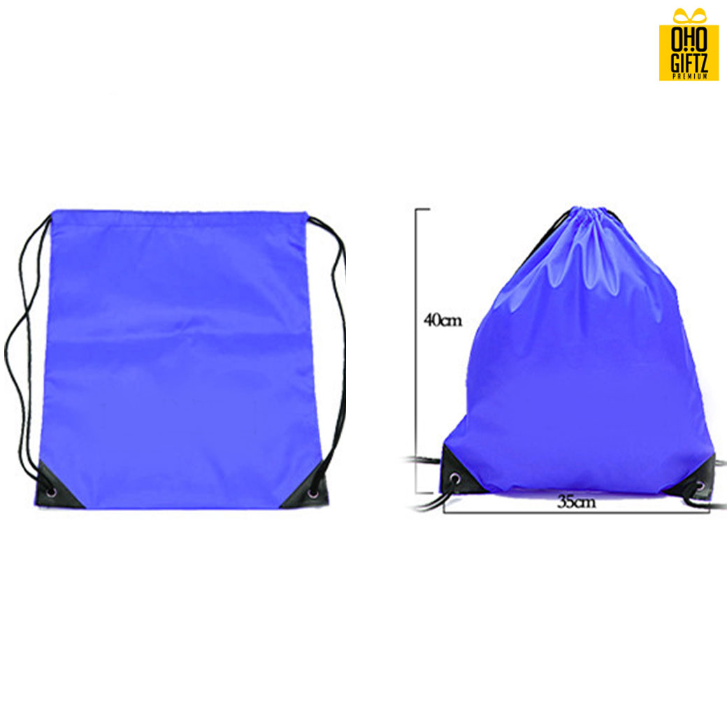 กระเป๋าเป้เชือกรูดมีแถบสะท้อนแสง สกรีนโลโก้ ทำเป็นของพรีเมี่ยม