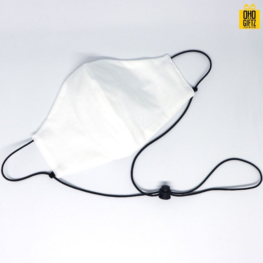 หน้ากาก 3D MASK ผ้า Cotton 32 มีสายคล้องและตัวปรับระดับ