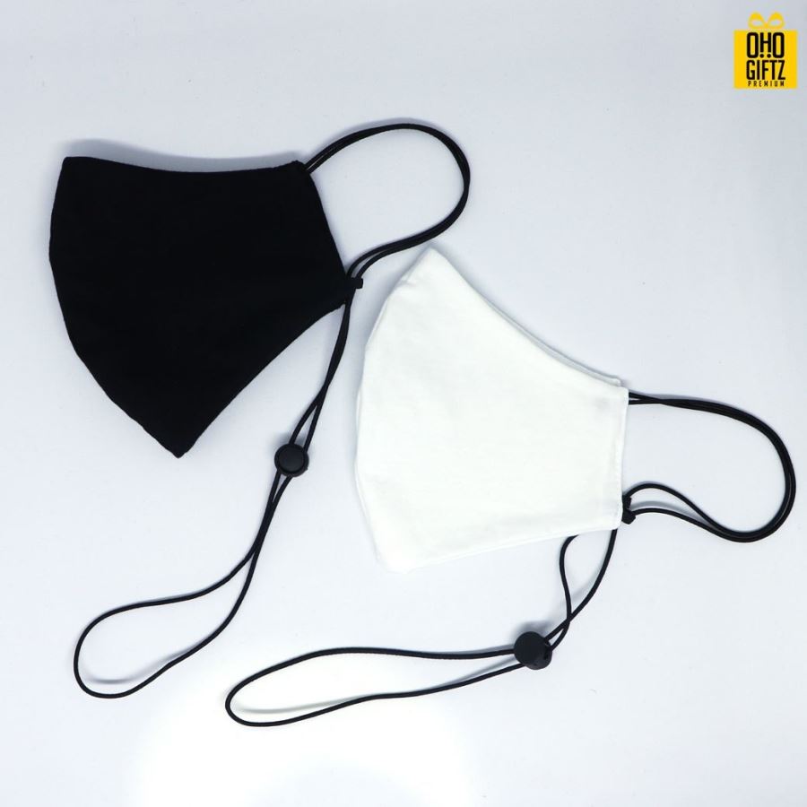 หน้ากาก 3D MASK ผ้า Cotton 32 มีสายคล้องและตัวปรับระดับ