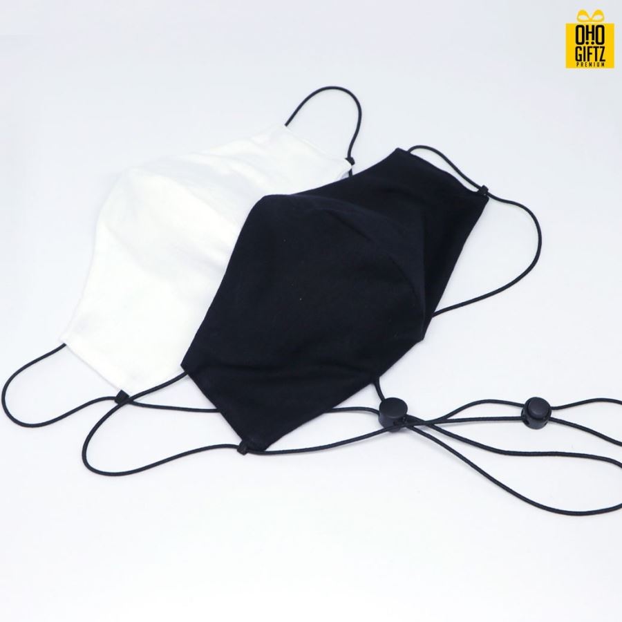 หน้ากาก 3D MASK ผ้า Cotton 32 มีสายคล้องและตัวปรับระดับ