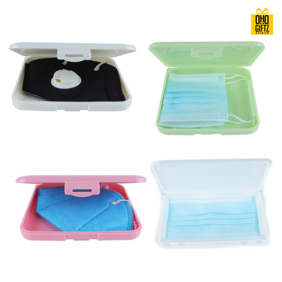 กล่องเก็บหน้ากากแบบพกพา สกรีนชื่อ  สกรีนโลโก้ ทำเป็นของพรีเมี่ยมได้ 