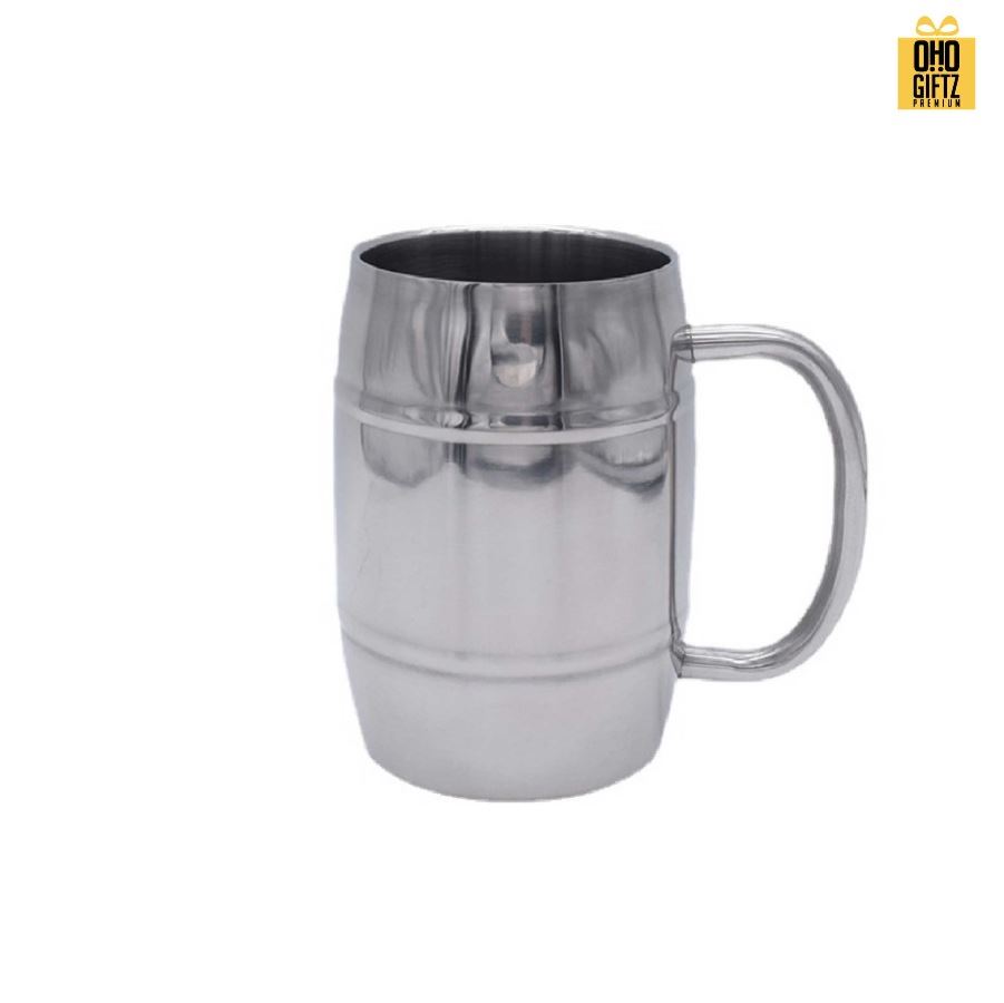 แก้วเบียร์สแตนเลส สกรีนโลโก้ ทำเป็นของพรีเมี่ยมได้