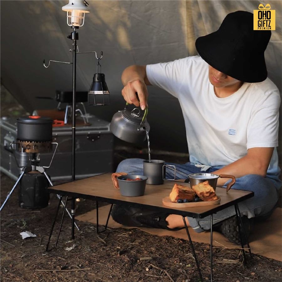 ถ้วยอลูมิเนียมตั้งแคมป์ สกรีนโลโก้ ทำเป็นของพรีเมี่ยมได้