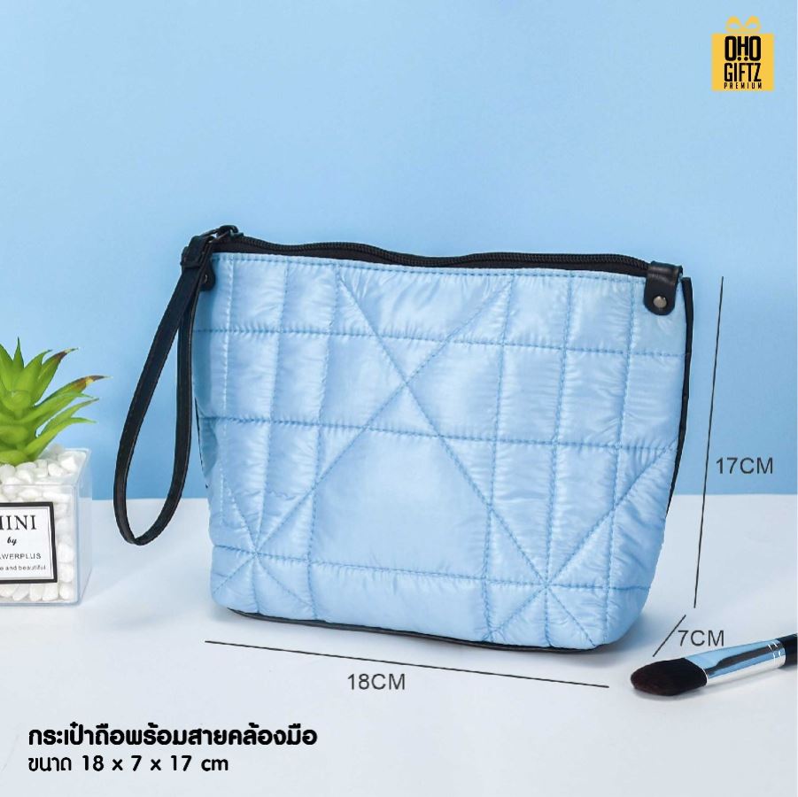 กระเป๋า Puffy สกรีนโลโก้ ทำเป็นของพรีเมี่ยมได้