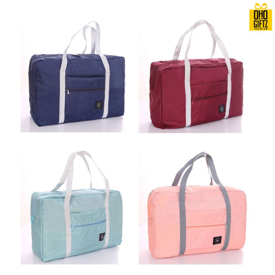 กระเป๋าเดินทางแบบพับได้ สกรีนโลโก้ฟรี1สี1จุด!!