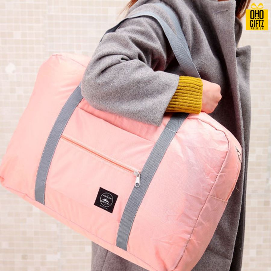 กระเป๋าเดินทางพับเก็บได้ สามารถสกรีนชื่อ, โลโก้ ทำเป็นของพรีเมี่ยม