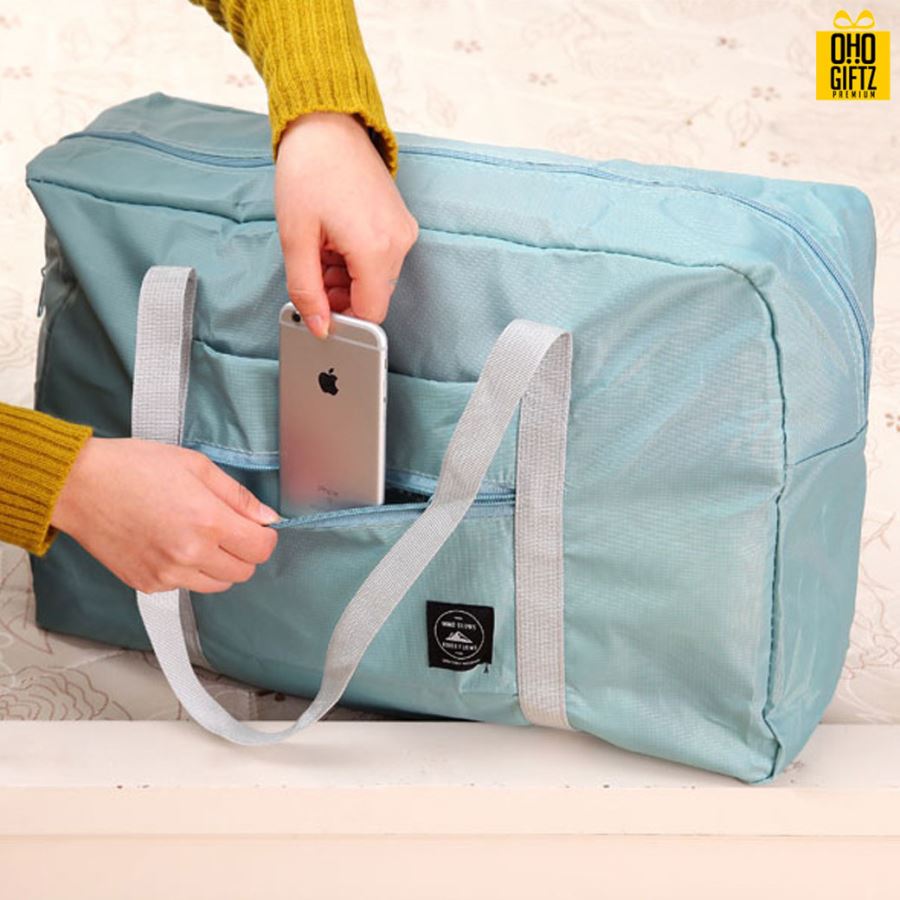 กระเป๋าเดินทางพับเก็บได้ สามารถสกรีนชื่อ, โลโก้ ทำเป็นของพรีเมี่ยม