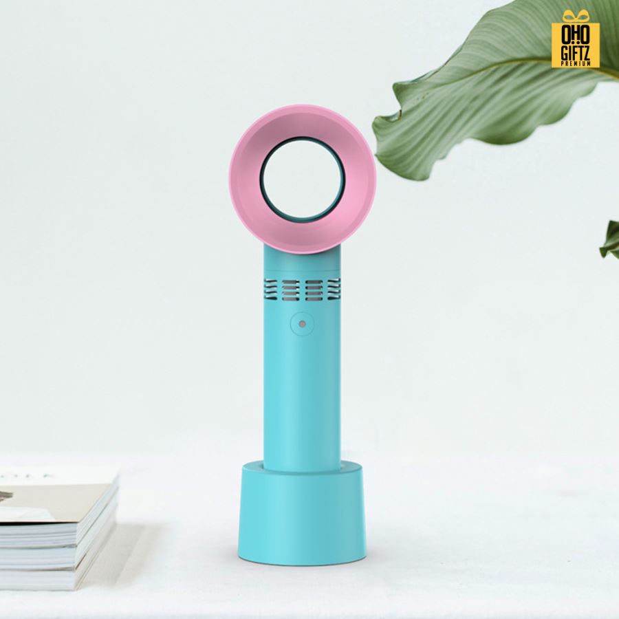 พัดลมมือถือไร้ใบพัด สกรีนโลโก้ ทำเป็นของพรีเมี่ยม