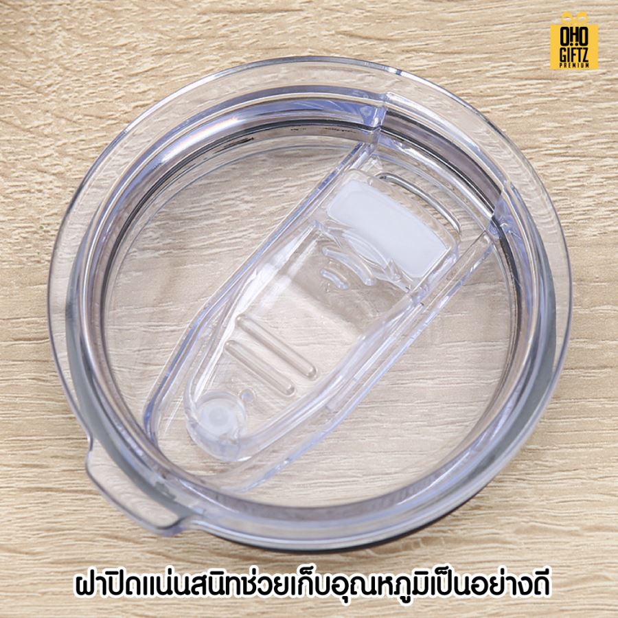แก้วน้ำสแตนเลสปลอกไม้ไผ่ สกรีนโลโก้  ทำเป็นของพรีเมี่ยมได้