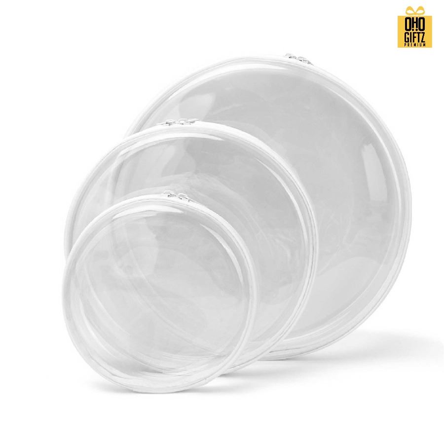 กระเป๋าพลาสติกทรงกลม สกรีนชื่อ สกรีนโลโก้ ทำเป็นของพรีเมี่ยมได้