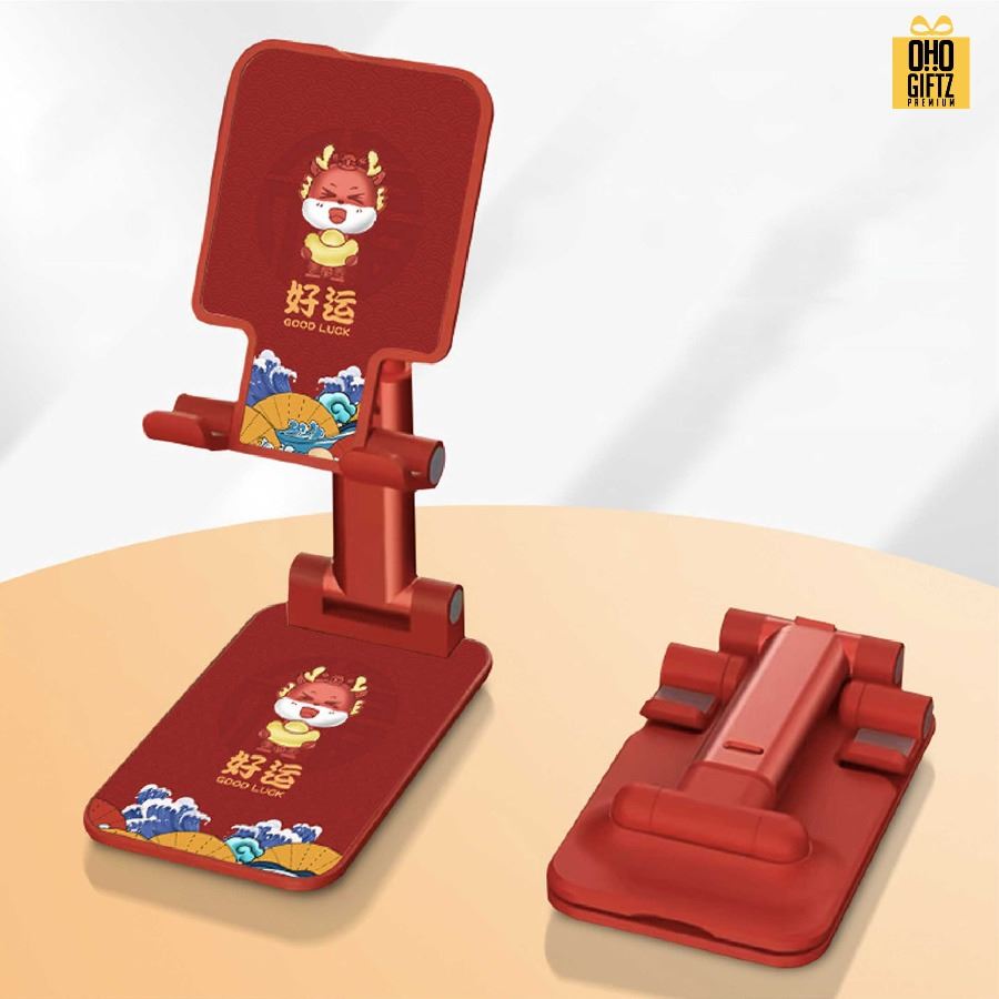 ที่วางมือถือตั้งโต๊ะแบบพับได้ พิมพ์ภาพไม่จำกัดสี สกรีนโลโก้ ทำเป็นของพรีเมี่ยมได้