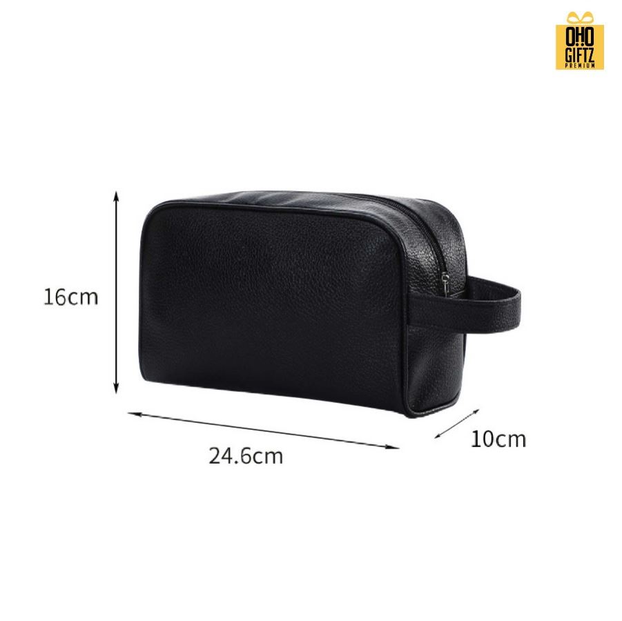 กระเป๋าใส่เครื่องสำอางหนัง PU สกรีนโลโก้ ทำเป็นของพรีเมี่ยมได้