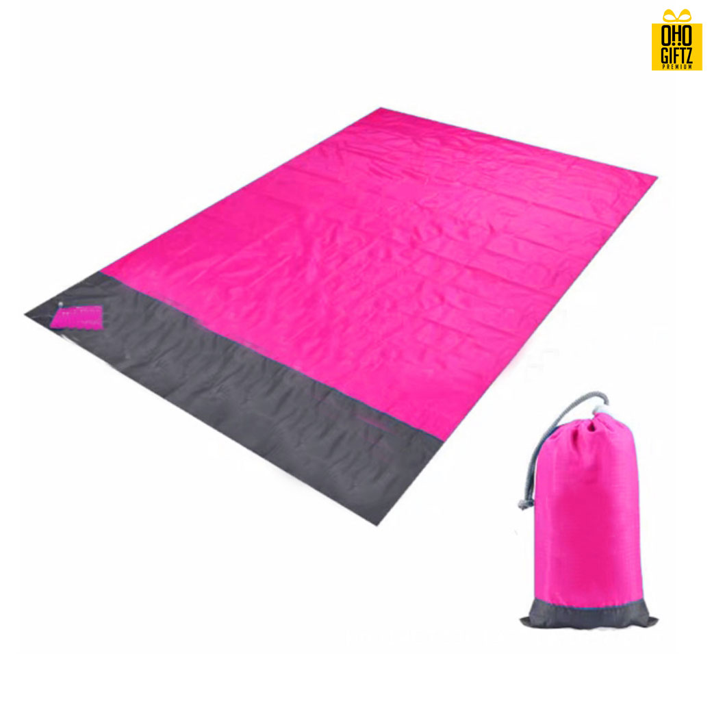 ผ้าปูชายหาดพับเก็บได้ สกรีนโลโก้ ทำเป็นของพรีเมี่ยม