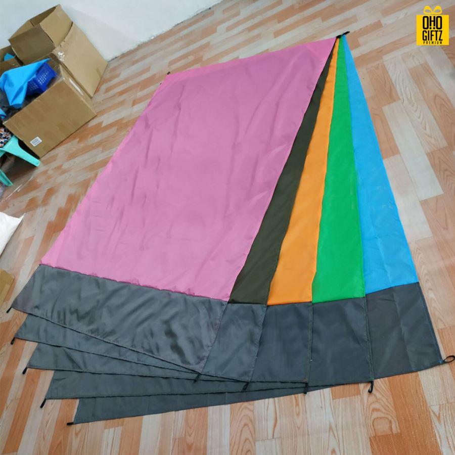 ผ้าปูชายหาดพับเก็บได้ สกรีนโลโก้ ทำเป็นของพรีเมี่ยม