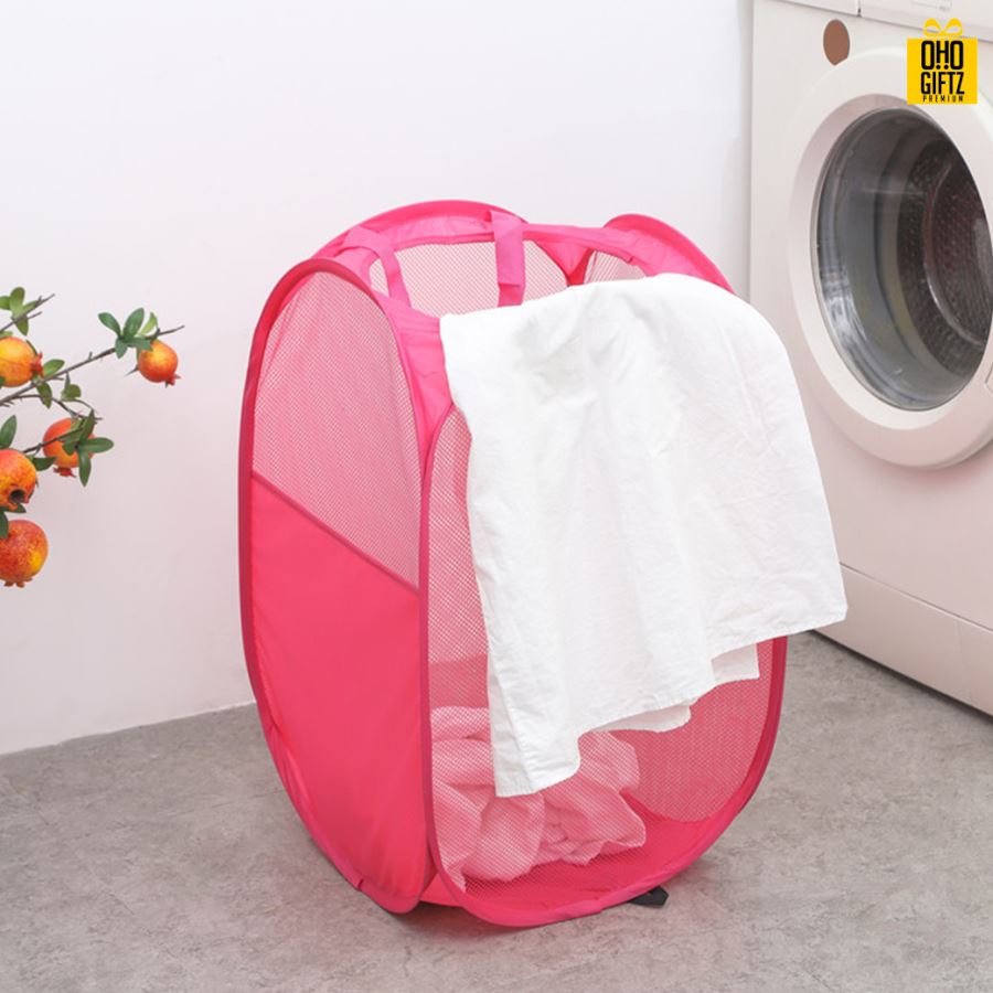 ตะกร้าผ้าตาข่าย กรีนโลโก้ ทำเป็นของพรีเมี่ยม 