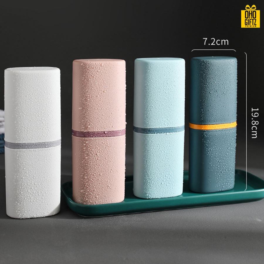 กระบอกเก็บแปรงสีฟัน สกรีนชื่อ สกรีนโลโก้  ทำเป็นของพรีเมี่ยมได้ 