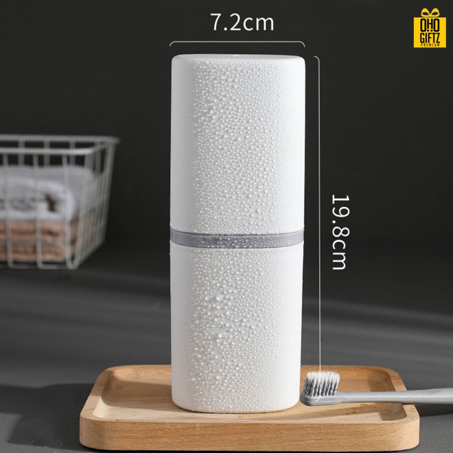 กระบอกเก็บแปรงสีฟัน สกรีนชื่อ สกรีนโลโก้  ทำเป็นของพรีเมี่ยมได้ 