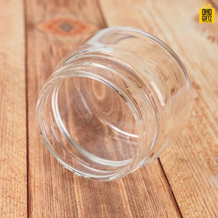 ขวดแก้วสองชั้นมีที่กรองชา สกรีนชื่อ เลเซอร์โลโก้ฟรี  ทำเป็นของพรีเมี่ยมได้