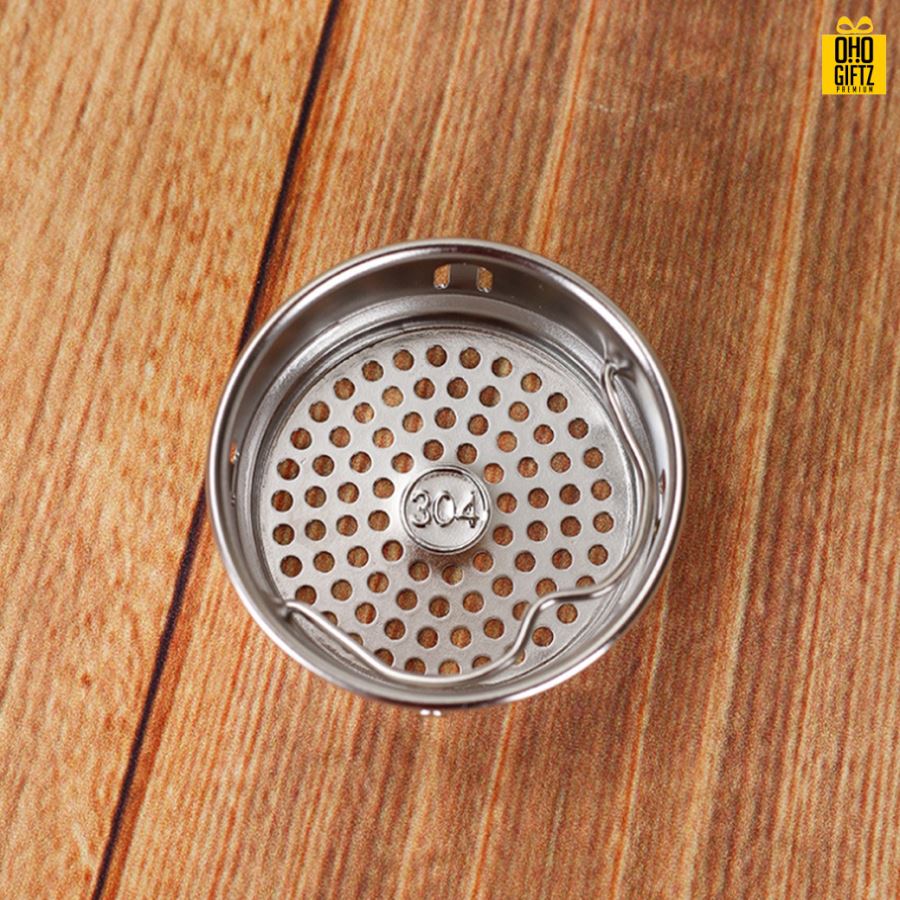 ขวดแก้วสองชั้นมีที่กรองชา สกรีนชื่อ เลเซอร์โลโก้ฟรี  ทำเป็นของพรีเมี่ยมได้