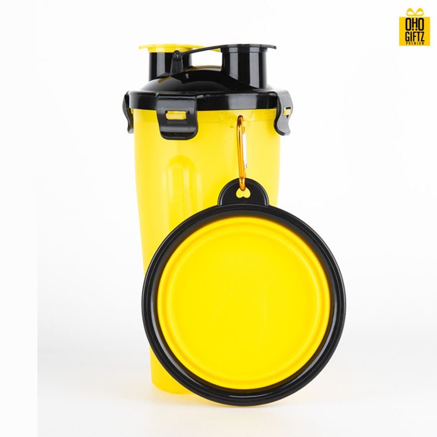 กระบอกน้ำพร้อมชามใส่อาหารสัตว์เลี้ยง สกรีนโลโก้ ขั้นต่ำ 100 ชิ้น