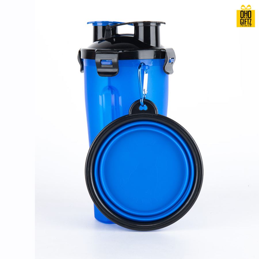 กระบอกน้ำพร้อมชามใส่อาหารสัตว์เลี้ยง สกรีนโลโก้ ขั้นต่ำ 100 ชิ้น