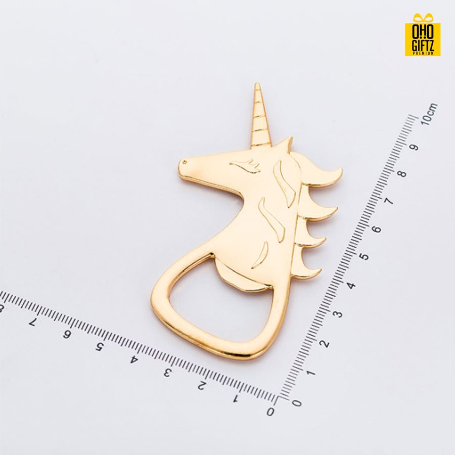 ที่เปิดขวดรูปยูนิคอร์น  พิมพ์สติกเกอร์ชื่อฟรี ทำเป็นของพรีเมี่ยม ของชำร่วยงานเเต่งงานได้