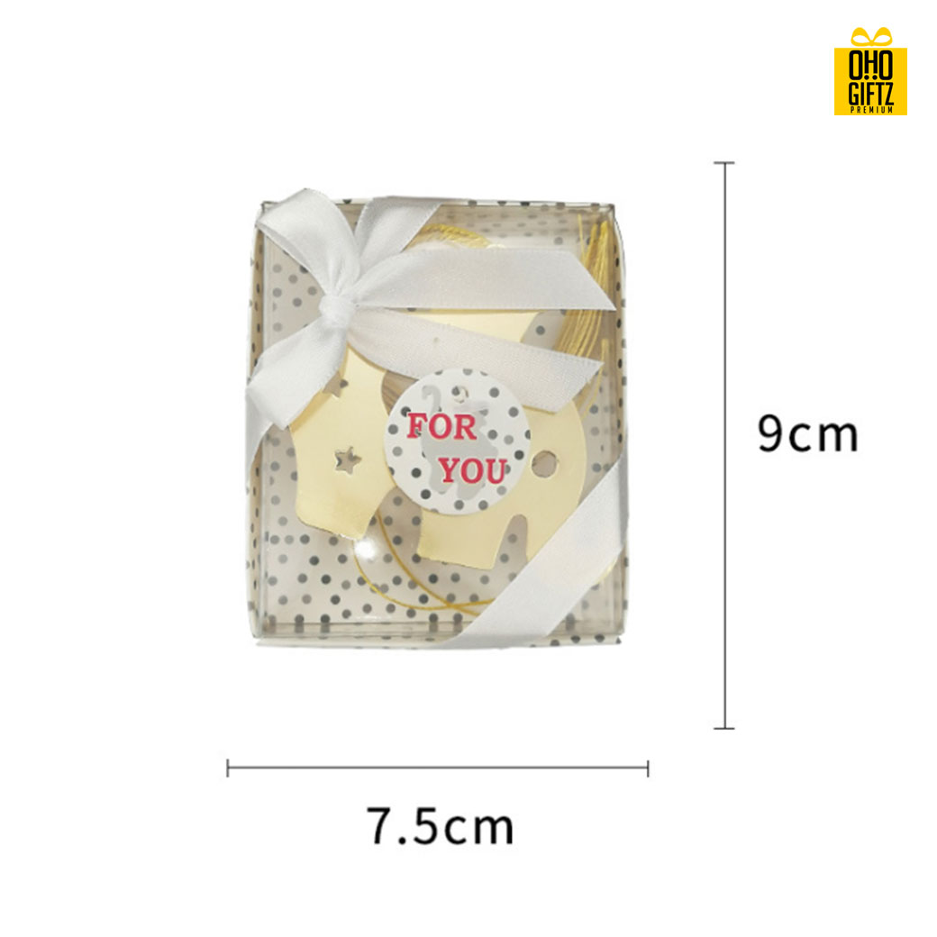 ที่คั่นหนังสือรูปช้าง พิมพ์สติกเกอร์ชื่อฟรี ทำเป็นของพรีเมี่ยม ของชำร่วยงานเเต่งงานได้