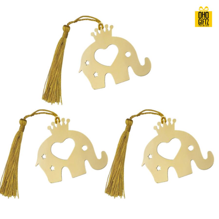 ที่คั่นหนังสือรูปช้าง พิมพ์สติกเกอร์ชื่อฟรี ทำเป็นของพรีเมี่ยม ของชำร่วยงานเเต่งงานได้