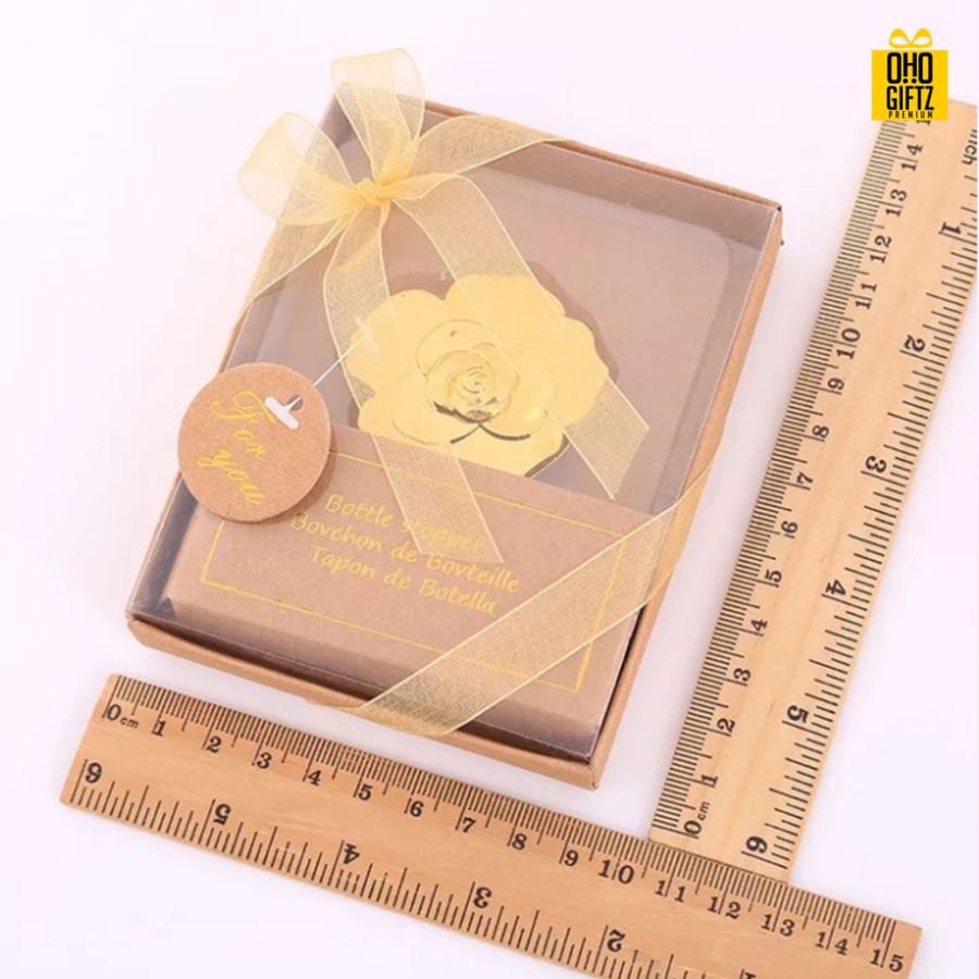 ที่เปิดขวดรูปดอกกุหลาบ พิมพ์สติกเกอร์ชื่อฟรี ทำเป็นของพรีเมี่ยม ของชำร่วยงานเเต่งงานได้