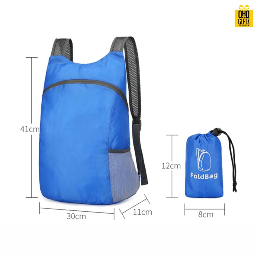 กระเป๋าเป้สะพายพับเก็บได้ สามารถสกรีนชื่อ, โลโก้ ทำเป็นของพรีเมี่ยม