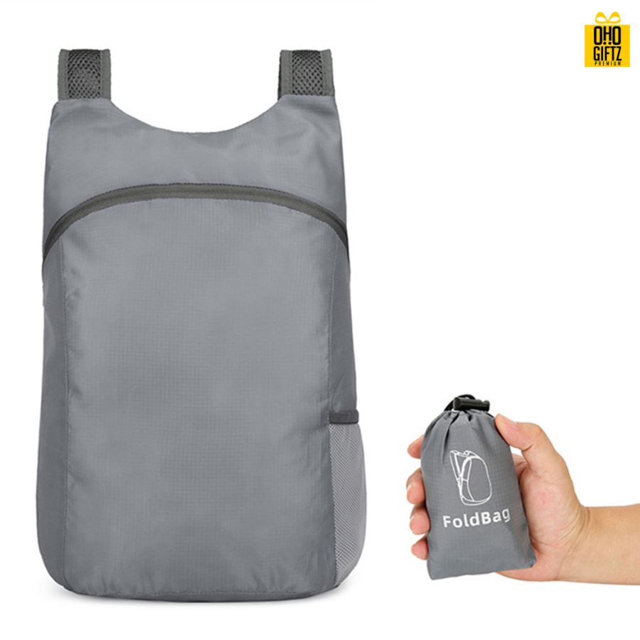 กระเป๋าเป้สะพายพับเก็บได้ สามารถสกรีนชื่อ, โลโก้ ทำเป็นของพรีเมี่ยม