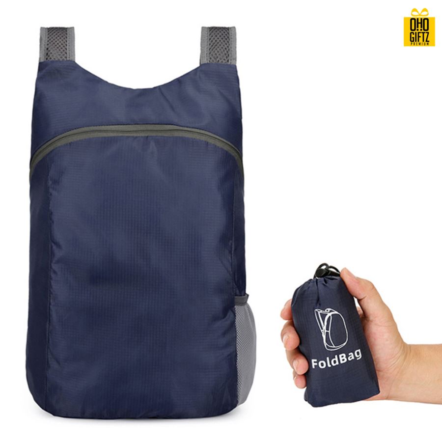 กระเป๋าเป้สะพายพับเก็บได้ สามารถสกรีนชื่อ, โลโก้ ทำเป็นของพรีเมี่ยม