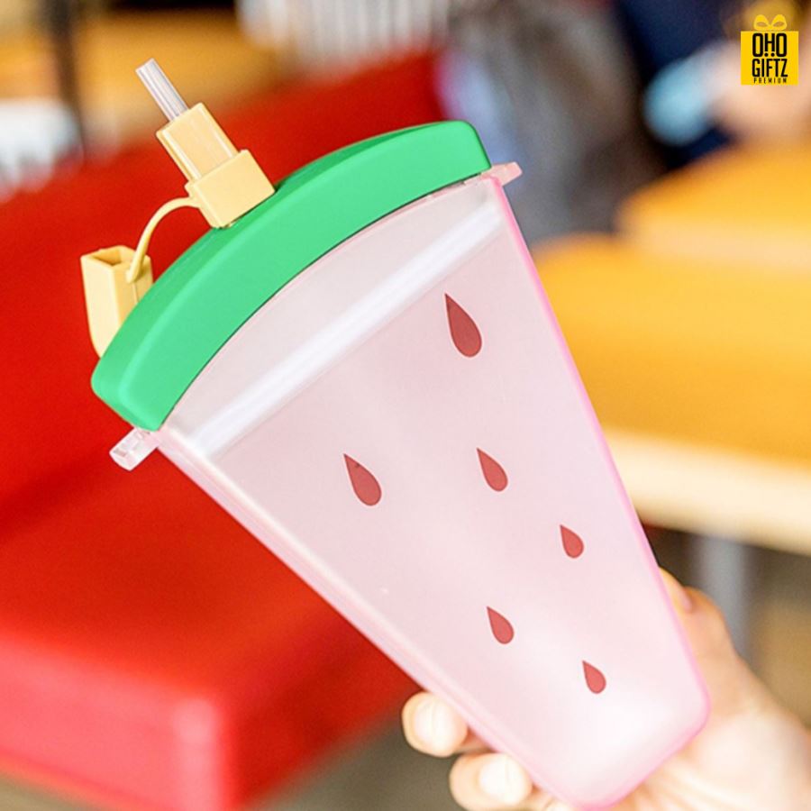 กระติกน้ำแตงโม สกรีนชื่อ สกรีนโลโก้ ทำเป็นของพรีเมี่ยมได้ 