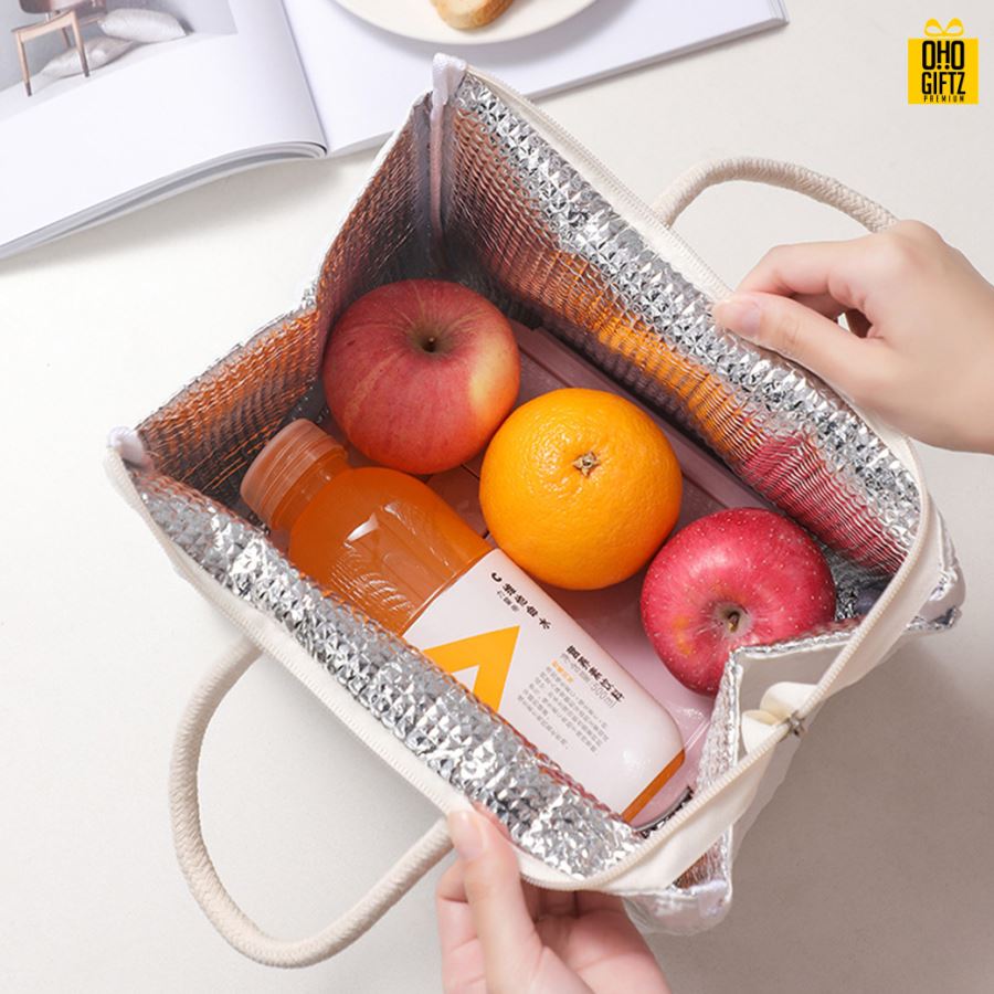 กระเป๋าใส่กล่องข้าว สกรีนโลโก้  ทำเป็นของพรีเมี่ยม