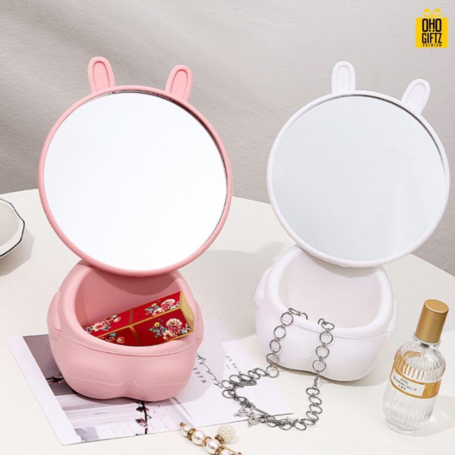 กระจกกระต่าย สกรีนโลโก้ สกรีนชื่อร้าน ทำเป็นของพรีเมี่ยมได้