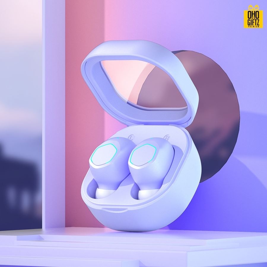 หูฟังบลูทูธไร้สาย สกรีนชื่อ สกรีนโลโก้ ทำเป็นของพรีเมี่ยมได้ 