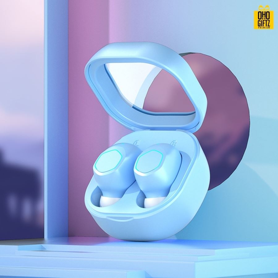 หูฟังบลูทูธไร้สาย สกรีนชื่อ สกรีนโลโก้ ทำเป็นของพรีเมี่ยมได้ 