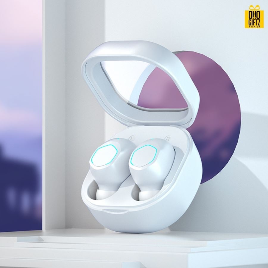 หูฟังบลูทูธไร้สาย สกรีนชื่อ สกรีนโลโก้ ทำเป็นของพรีเมี่ยมได้ 