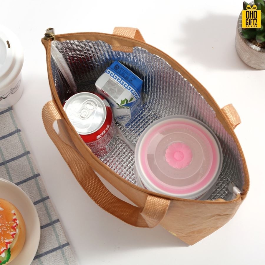 กระเป๋าใส่อาหารเก็บอุณหภูมิ สกรีนโลโก้  ทำเป็นของพรีเมี่ยม