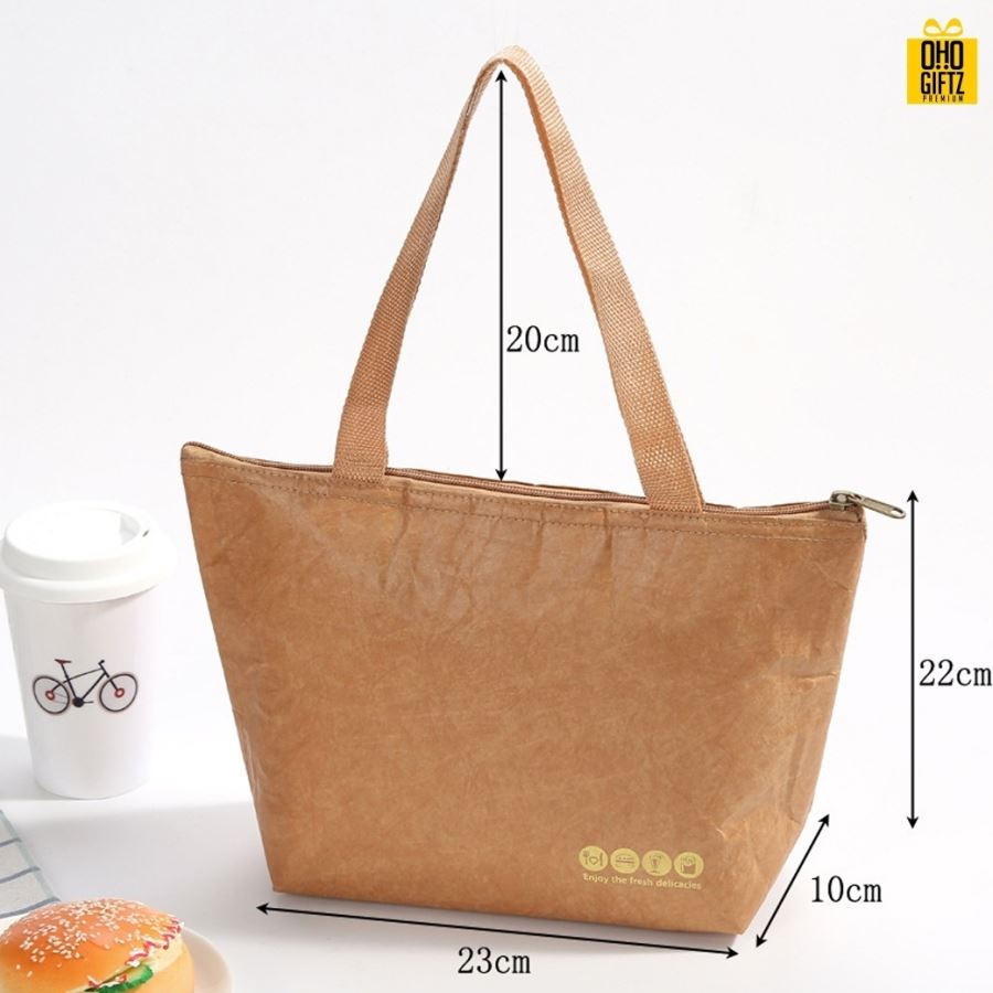 กระเป๋าใส่อาหารเก็บอุณหภูมิ สกรีนโลโก้  ทำเป็นของพรีเมี่ยม