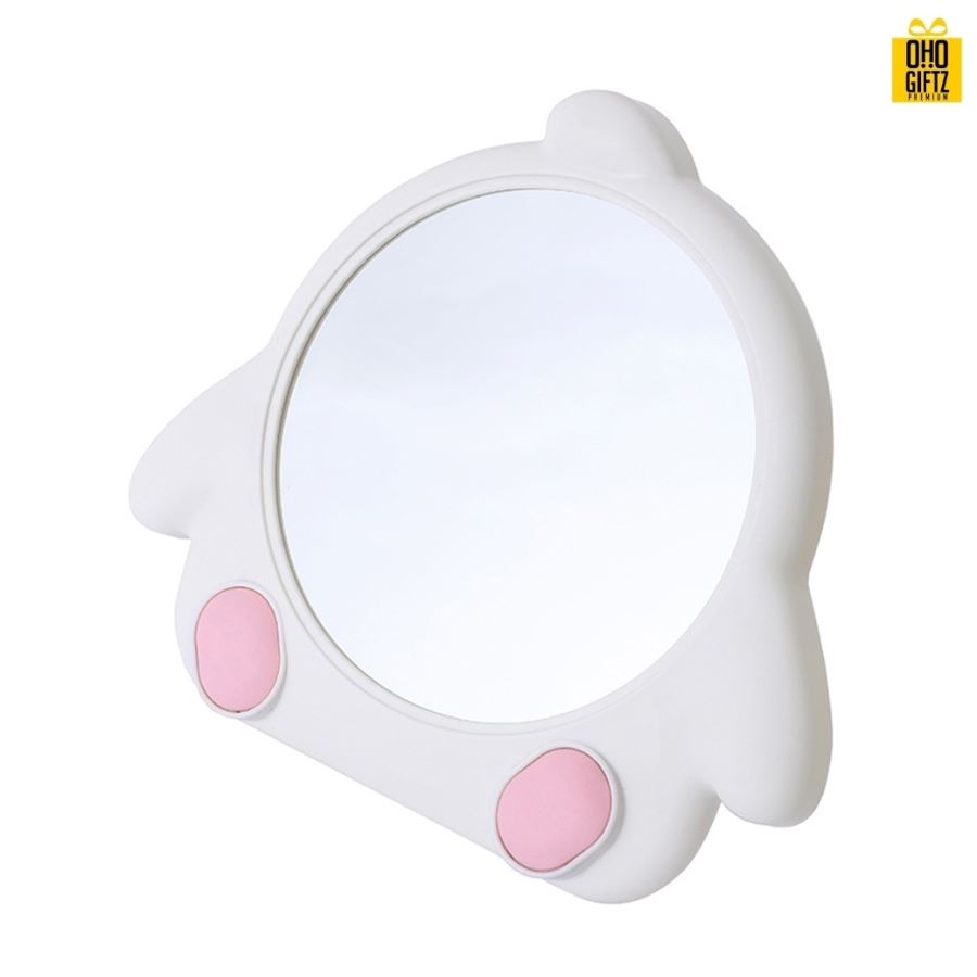 กระจกตั้งโต๊ะทรงลูกเจี๊ยบ สกรีนชื่อ สกรีนโลโก้  ทำเป็นของพรีเมี่ยมได้