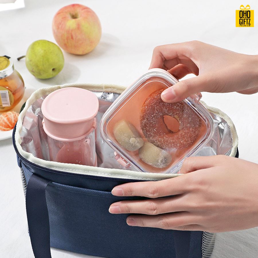 กระเป๋าอาหารเก็บความร้อนความเย็น สกรีนโลโก้  ทำเป็นของพรีเมี่ยม