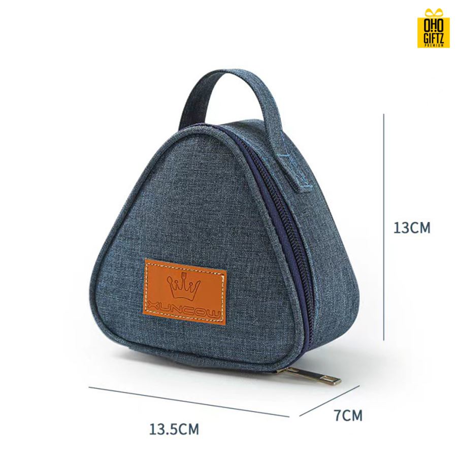 กระเป๋าทรงสามเหลี่ยมเก็บความร้อนความเย็น สกรีนโลโก้  ทำเป็นของพรีเมี่ยม